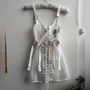 Darker Wavs Dolls Kill DOWNBEAT ORGANZA CORSET DRESS